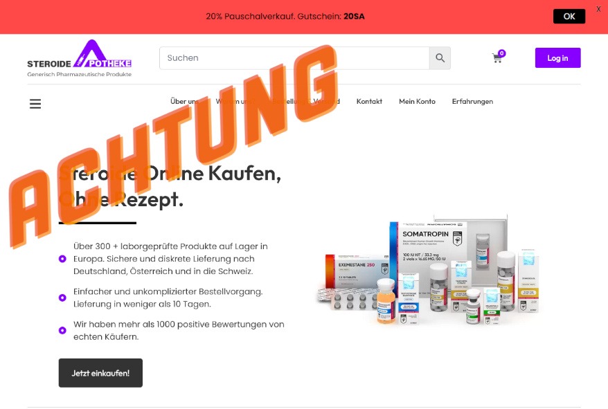 Steroideapotheke.com Kundenmeinung und Review