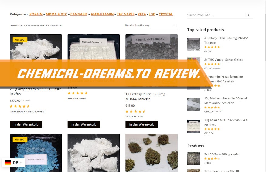 Chemical-dreams.to erfahrungen und Bewertung zum shop